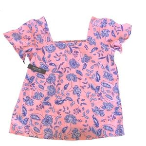 NWT Zac and Rachel pink and blue floral top, S